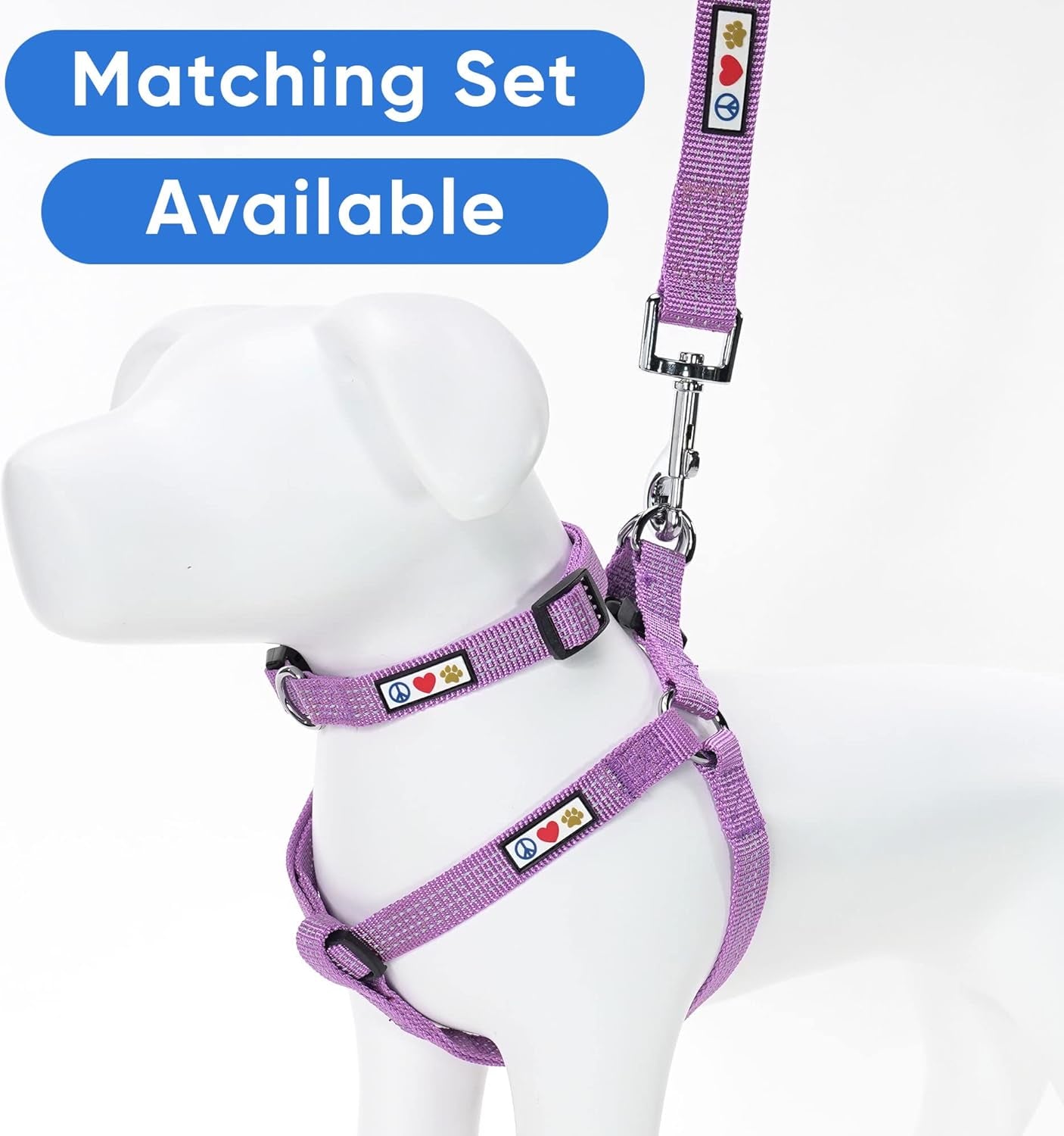 Pet / Puppy 6 - Feet Reflective Dog Leash Extra Small / Small 5/8 Inch Purple Orchid Matching Collar and Harness Sold Separately.
