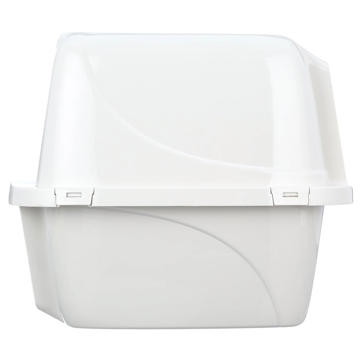 Pets Odor Control Large Enclosed Cat Litter Box, Hooded, Pearl, CP6