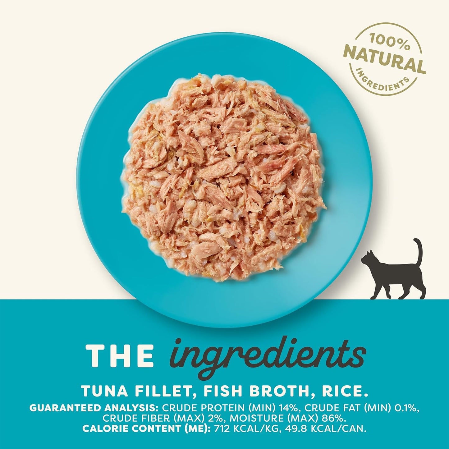 Natural Wet Cat Food, 24 Pack, Limited Ingredient Canned Wet Cat Food, Tuna Fillet in Broth, 2.47Oz Cans