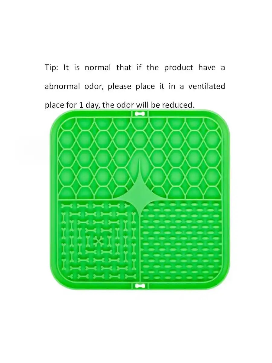 Pet Licking Plate, Slow Food Plate, Licking Pad, Silicone Pet Slow Food Tableware Bowl, Suction Cup, Dog Licking Pad, Slow Food Anti-Choking Pad