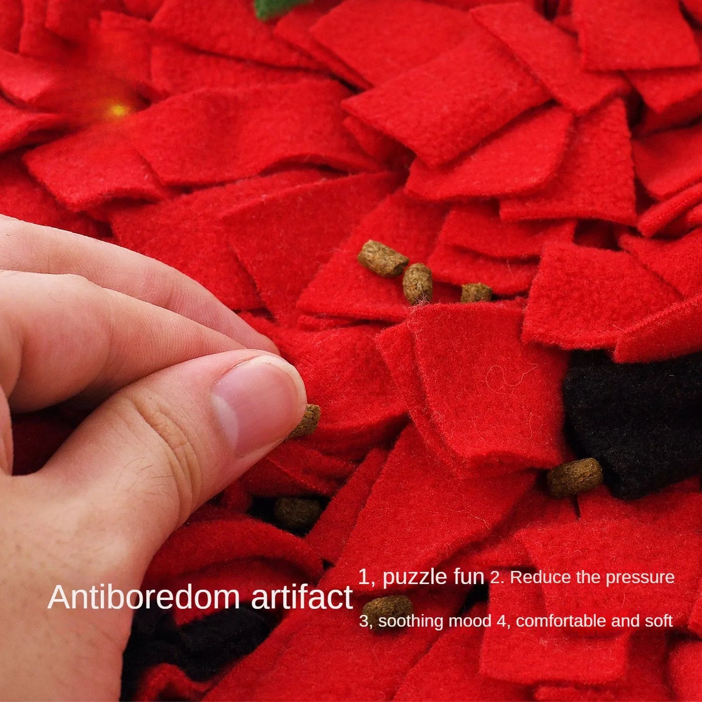 Strawberry Pet Sniffing Mat Hidden Food Slow Food Sniffing Mat Fun Interactive Decompression and Energy-Consuming Pet Toy