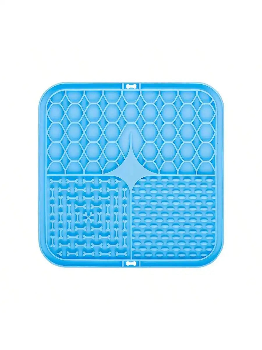 Pet Licking Plate, Slow Food Plate, Licking Pad, Silicone Pet Slow Food Tableware Bowl, Suction Cup, Dog Licking Pad, Slow Food Anti-Choking Pad