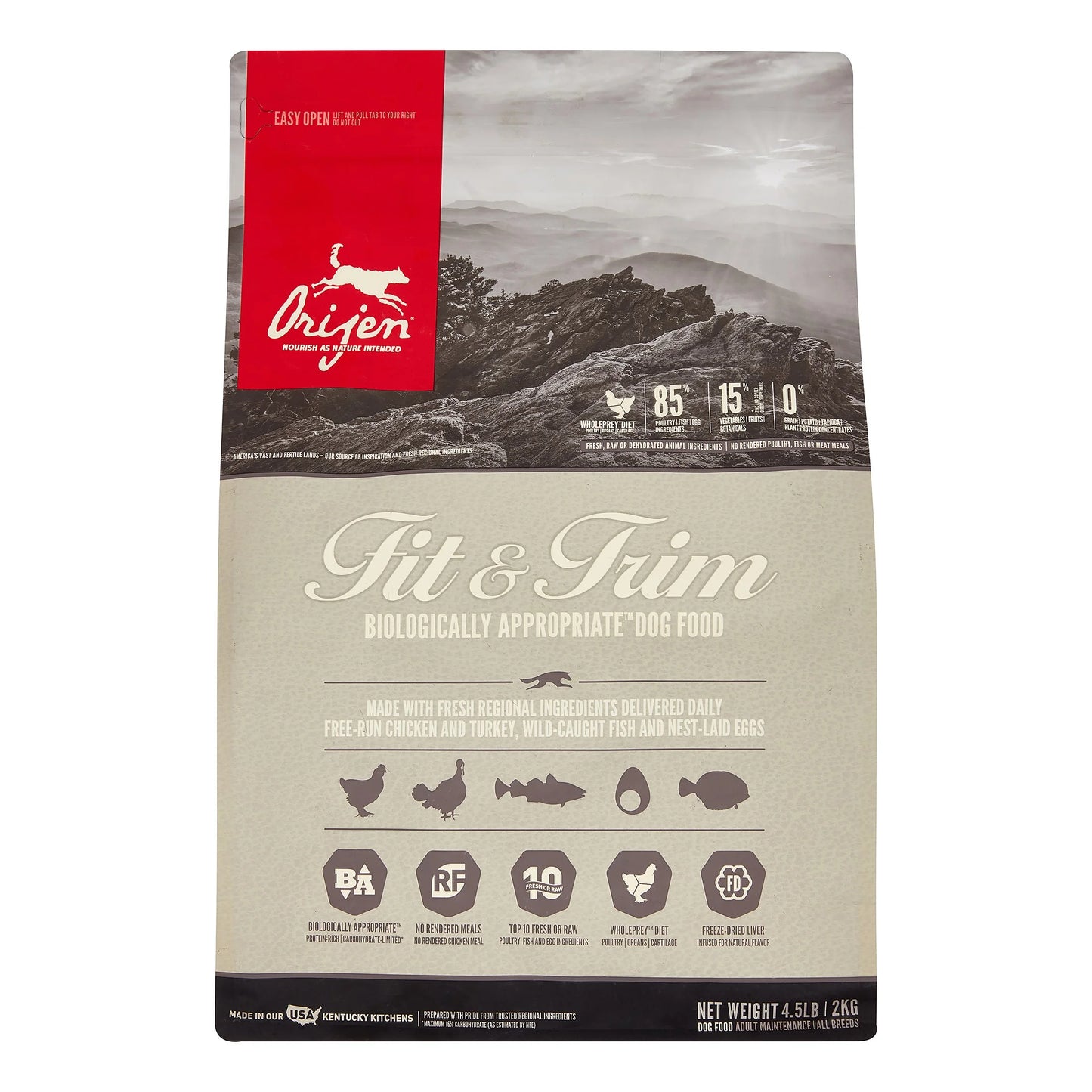 Fit & Trim Biologically Appropriate Grain-Free Dry Dog Food, 4.5 Lb