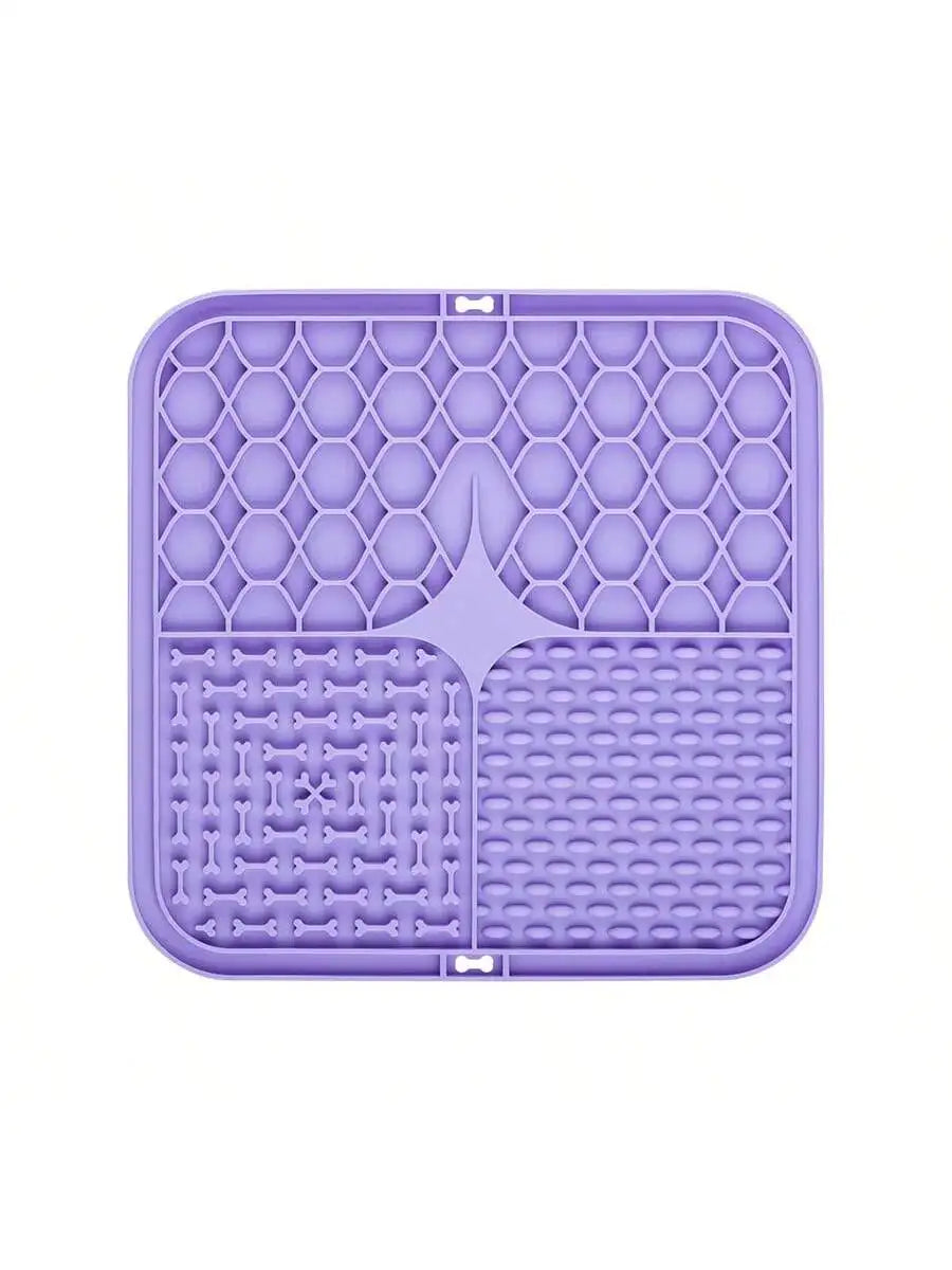 Pet Licking Plate, Slow Food Plate, Licking Pad, Silicone Pet Slow Food Tableware Bowl, Suction Cup, Dog Licking Pad, Slow Food Anti-Choking Pad