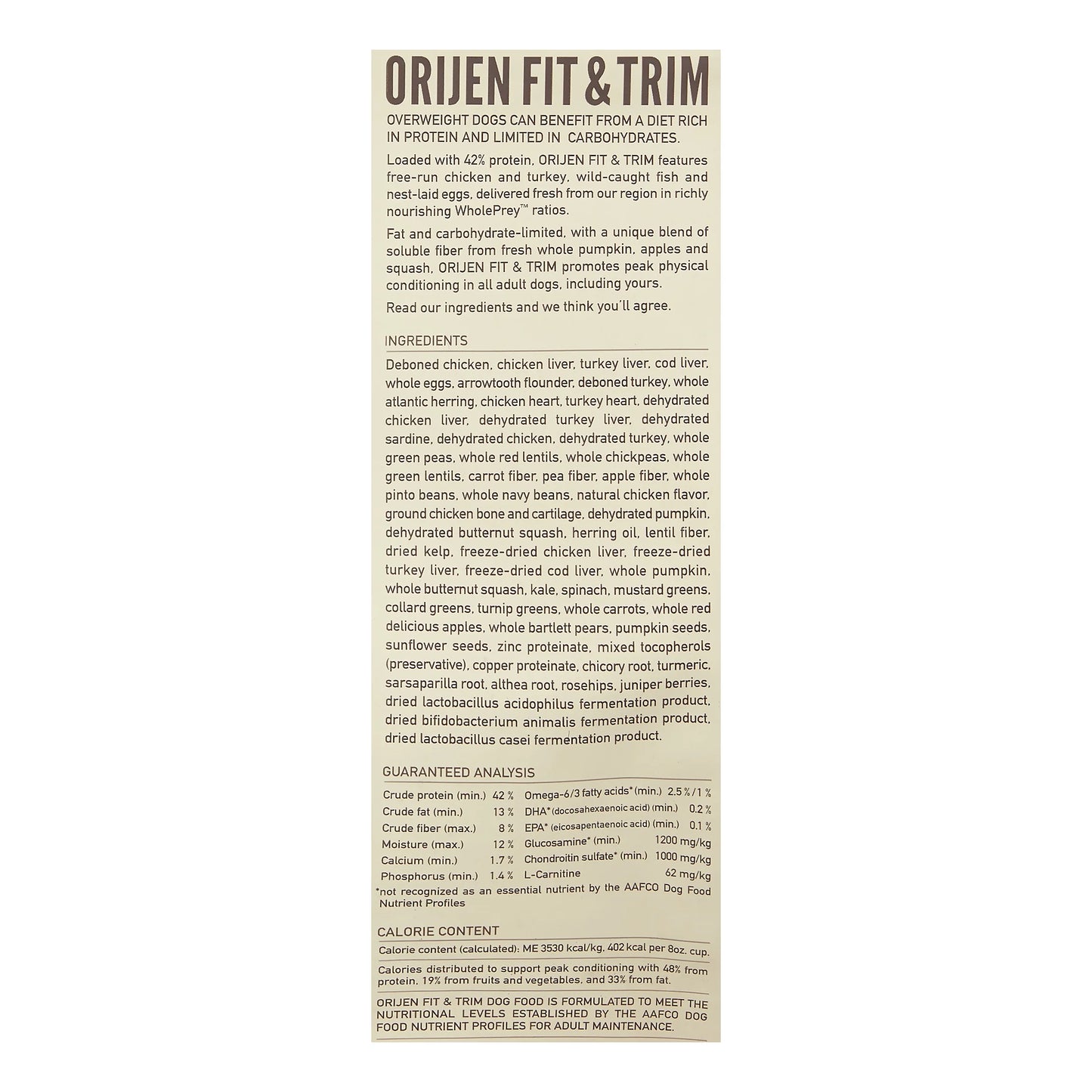 Fit & Trim Biologically Appropriate Grain-Free Dry Dog Food, 4.5 Lb