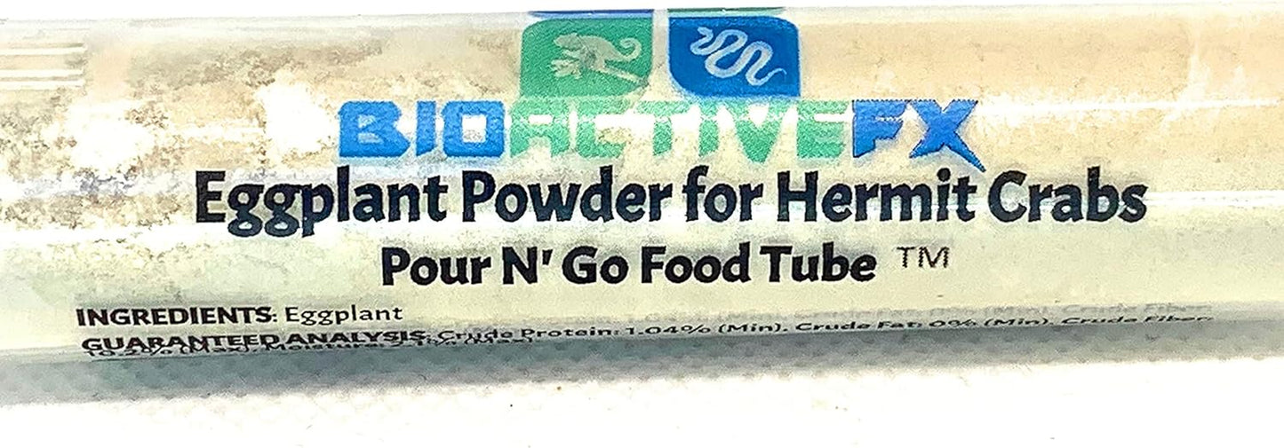 Cholla Queen Hermit Crab Food Packs - Pour N' Go Food Tubes - (Veggie Garden Powder Pack)