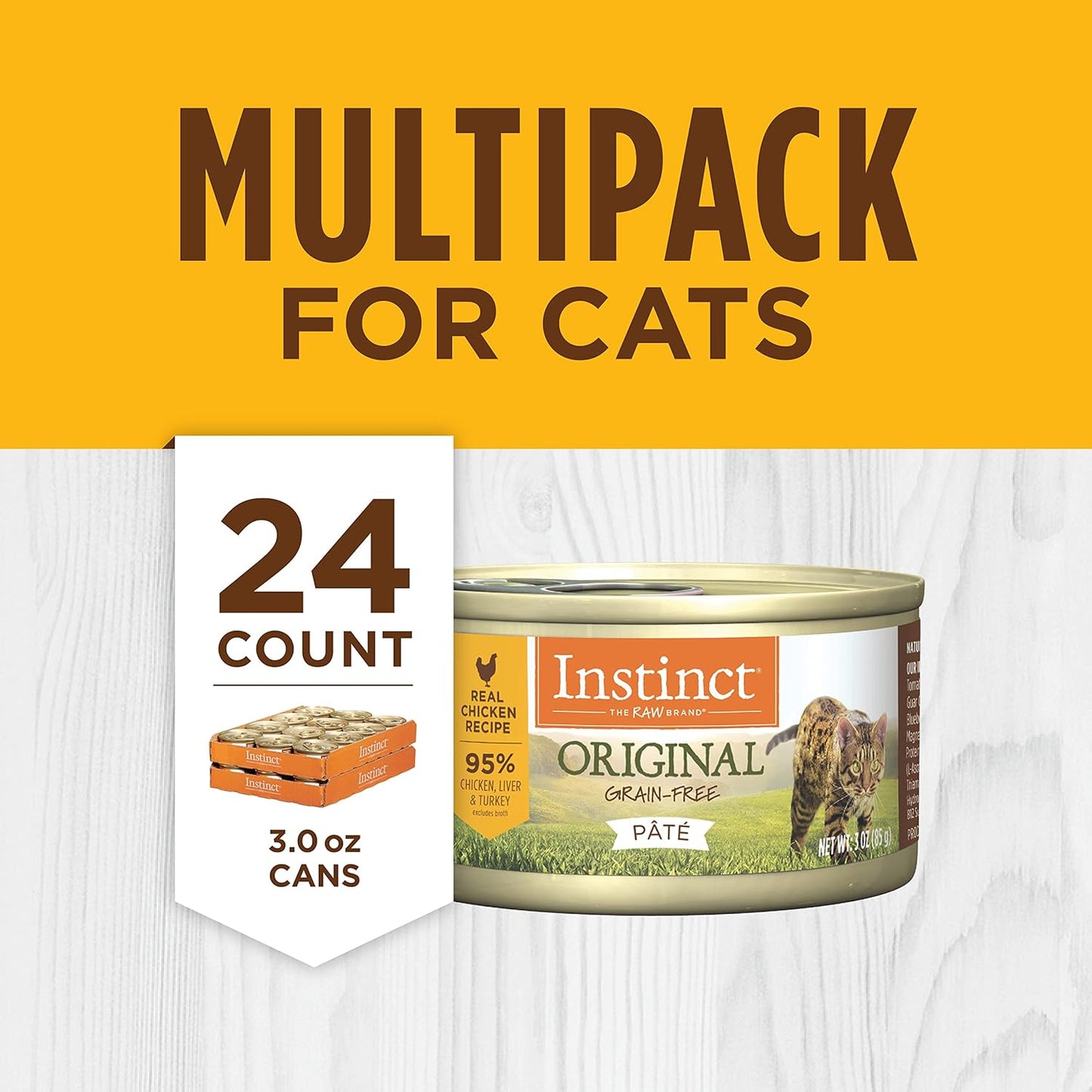 Original Pate Wet Cat Food, Grain Free Recipe - Real Chicken, 3 Oz. Cans (Pack of 24)