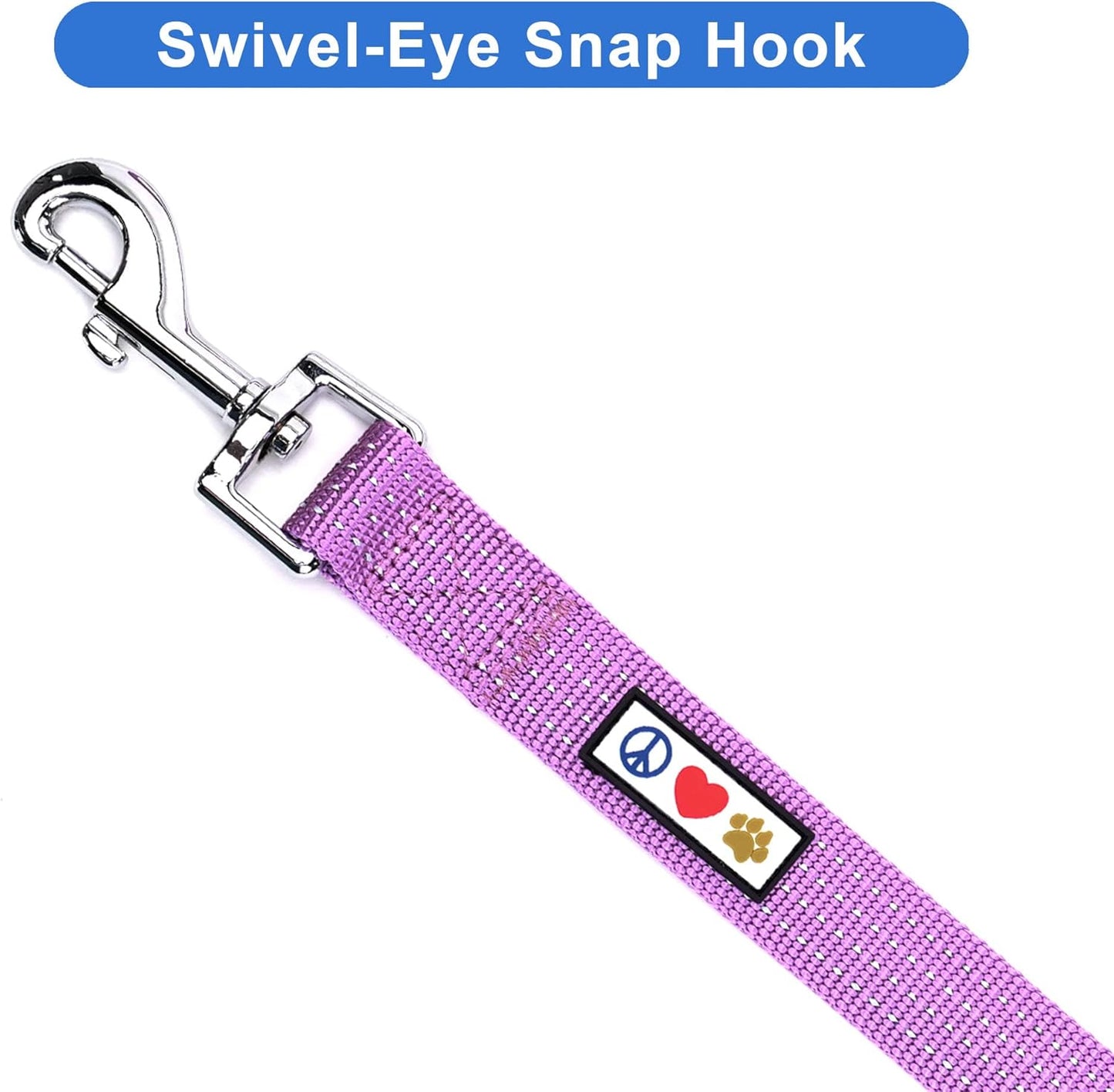 Pet / Puppy 6 - Feet Reflective Dog Leash Extra Small / Small 5/8 Inch Purple Orchid Matching Collar and Harness Sold Separately.