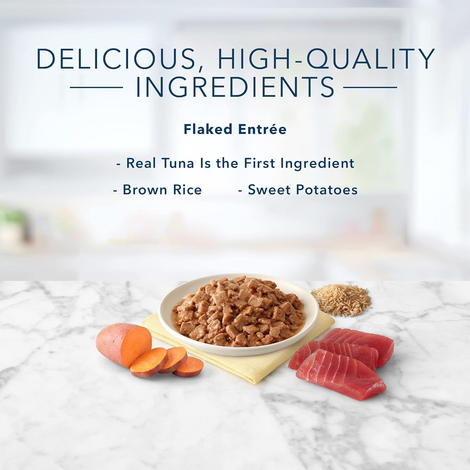 Tastefuls Flaked Wet Cat Food, Made with Natural Ingredients, Tuna Entrée in Gravy, 5.5-Oz Cans (24 Count)