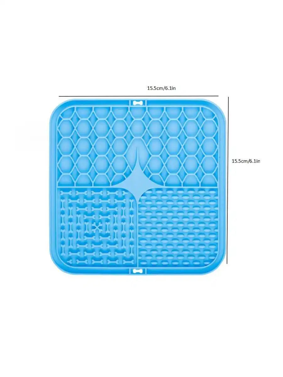 Pet Licking Plate, Slow Food Plate, Licking Pad, Silicone Pet Slow Food Tableware Bowl, Suction Cup, Dog Licking Pad, Slow Food Anti-Choking Pad
