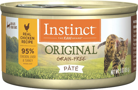 Original Pate Wet Cat Food, Grain Free Recipe - Real Chicken, 3 Oz. Cans (Pack of 24)