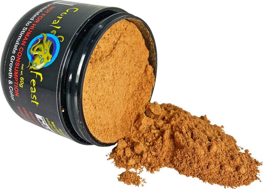 Powdered Quality Coral Food - Improves Color and Growth of Your Coral Reef Aquarium - Natural Ingredients with Zero Fillers (30G) Reef Food for Coral Feeding | Marine Aquarium Food