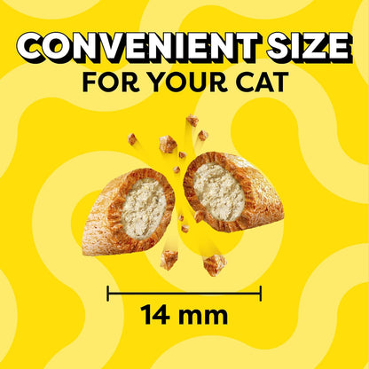 Jumbo Stuff Crunchy and Soft Cat Treats, Tasty Chicken Flavor, 2.5 Oz. Pouch (Pack of 12)
