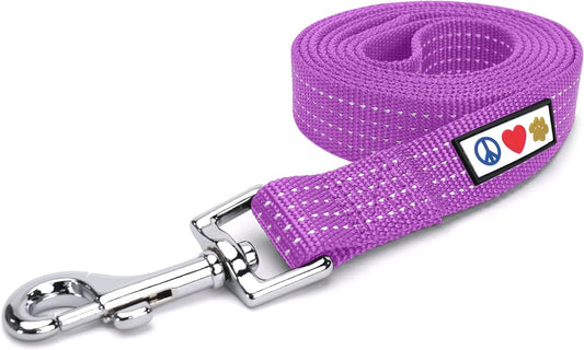 Pet / Puppy 6 - Feet Reflective Dog Leash Extra Small / Small 5/8 Inch Purple Orchid Matching Collar and Harness Sold Separately.
