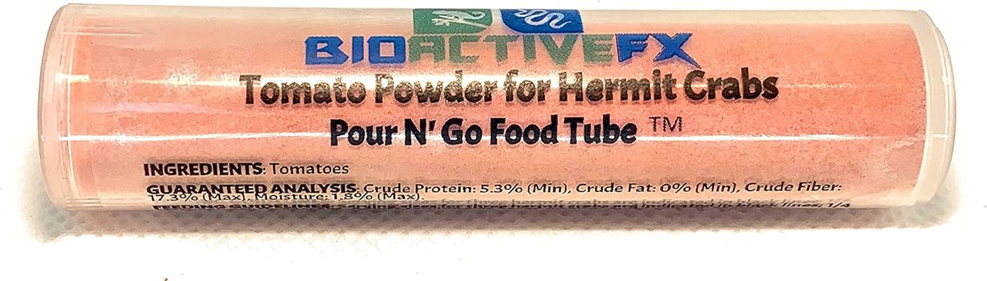 Cholla Queen Hermit Crab Food Packs - Pour N' Go Food Tubes -  (Veggie Garden Powder Pack)