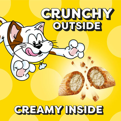 Jumbo Stuff Crunchy and Soft Cat Treats, Tasty Chicken Flavor, 2.5 Oz. Pouch (Pack of 12)