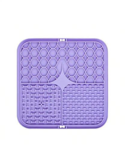 Pet Licking Plate, Slow Food Plate, Licking Pad, Silicone Pet Slow Food Tableware Bowl, Suction Cup, Dog Licking Pad, Slow Food Anti-Choking Pad
