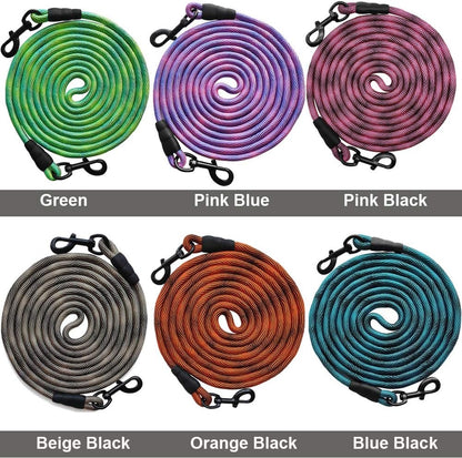 8Ft 12Ft 20Ft 30Ft 50Ft 75Ft Dog Tie Out Long Tether Rope Leash, Outdoor Yard Leash, Large Medium Small Dogs Training, Playing, Camping, Backyard (Green, 50 Foot)