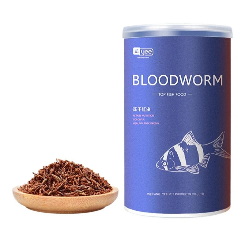 Yee Red Blood Worm Freeze Dried Artemia Salina Fish Food Feed for All Kinds of Tropical Aquarium Small Food