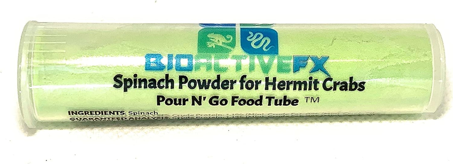Cholla Queen Hermit Crab Food Packs - Pour N' Go Food Tubes -  (Veggie Garden Powder Pack)