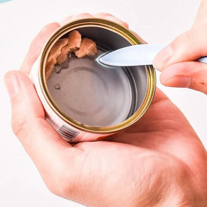 Cute Cat Paw Can Storage Cover Reusable Pet Food Cover Can Lid 2-In-1 Fresh-Keeping Food Cover Spoon Tin Cans Food Accessories