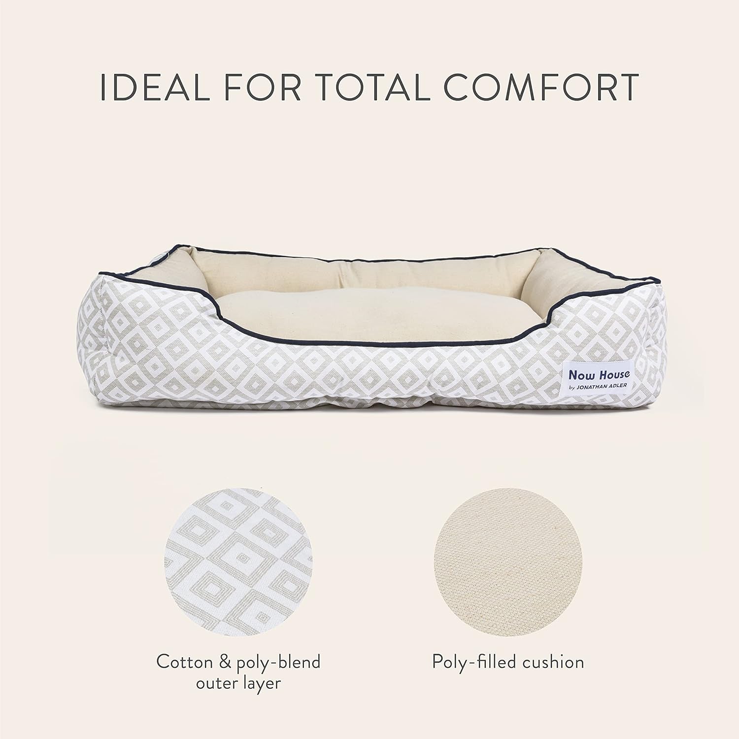 Now House for Pets by  Grey Diamond Cuddler Dog Bed, Medium Washable for Medium Sized Dogs