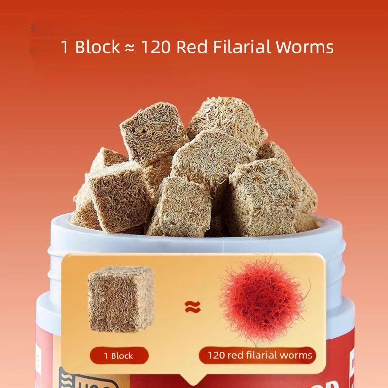 Yee Red Blood Worm Freeze Dried Artemia Salina Fish Food Feed for All Kinds of Tropical Aquarium Small Food