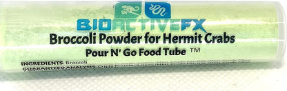 Cholla Queen Hermit Crab Food Packs - Pour N' Go Food Tubes -  (Veggie Garden Powder Pack)