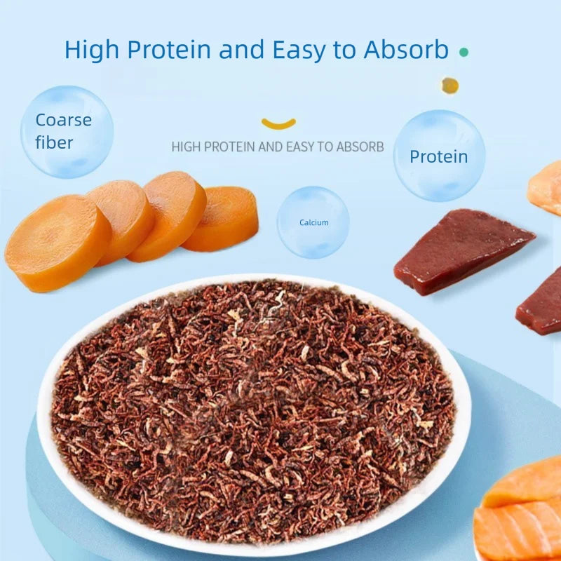 Yee Red Blood Worm Freeze Dried Artemia Salina Fish Food Feed for All Kinds of Tropical Aquarium Small Food